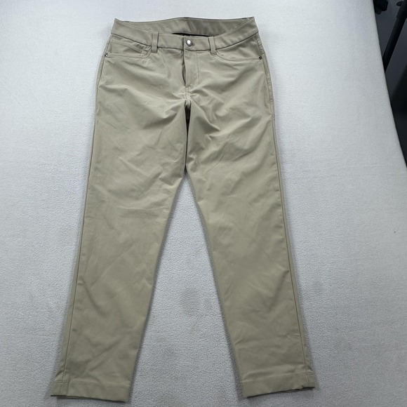 Lululemon Pants Mens 31 Tan ABC 5 Pocket Performance Stretch Slim Fit Warpstreme - Picture 2 of 15